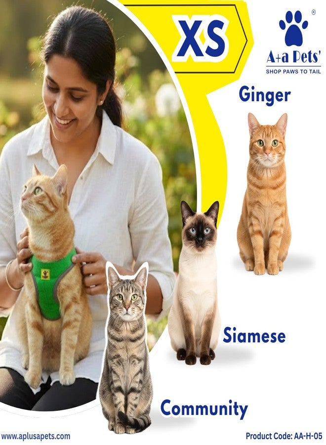 A+a Pets طقم سرج ومقود خفيف الوزن للقطط والكلاب من A+a Pets - مقاوم للهروب، قابل للتعديل، لا يسبب الشد، سترة مبطنة ناعمة للقطط الفارسية والقطط الصغيرة والكلاب الصغيرة (رمادي، مقاس XS) - Image 5